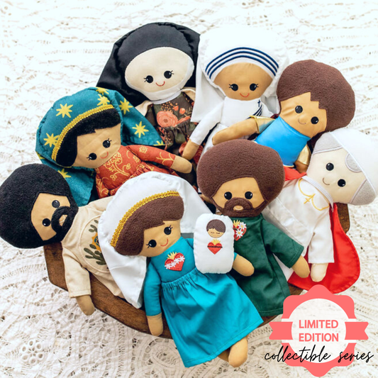 A pile of Saintly dolls